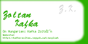 zoltan kafka business card